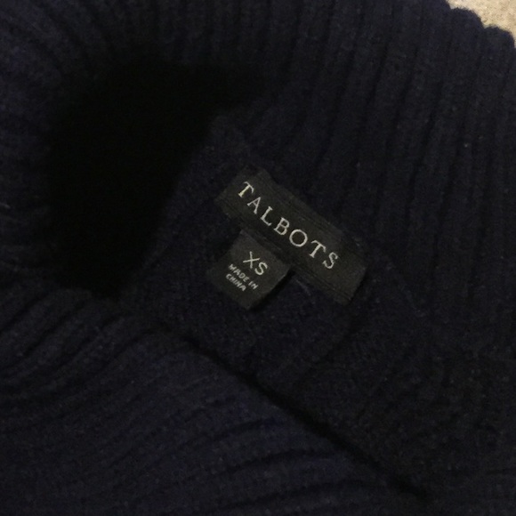 Talbot Navy Cable Knit Poncho Sweater XS - Picture 5 of 9